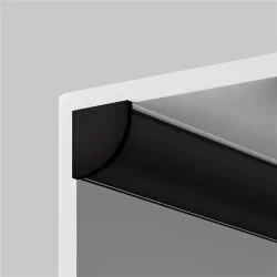 Комплект заглушек (для профиля 16×16) 2 шт., ALM-1616R-B-EC 642029 (Черный)