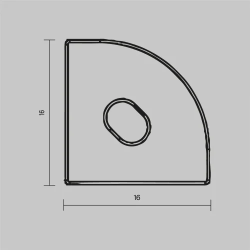 Комплект заглушек (для профиля 16x16) 2 шт., ALM-1616R-B-EC 642029 (Черный) 642029 - фото 6