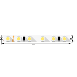 Светодиодная лента SWG PRO 3528, 120 LED/м, 9,6 Вт/м, 24В , IP20, Цвет: Теплый белый, SWG3PT120-24-9.6-WW 005669