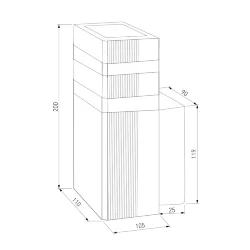 Настенный уличный светильник 1450 Techno черный IP54 1450 Techno черный (032630)