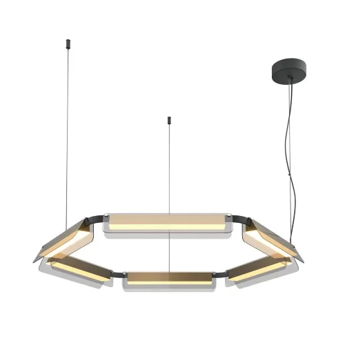 Подвесной светильник Flat 3000К 60Вт (Черный и Латунь) - фото