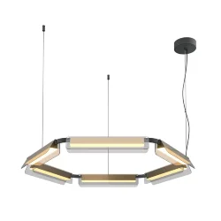 Подвесной светильник Flat 3000К 60Вт (Черный и Латунь)