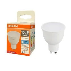 Лампа светодиодная 10W/6500K (=100W) GU10 110° 170-250V 1000Lm | LED Star 3Y | - OSRAM