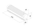 Подвесной офисный светодиодный светильник Багет 10 Вт IP54 310x76x76 мм 3000К Прозрачный - фото 2