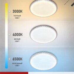 Светильник светодиодный COMFORT MYSTERY-RGB 75Вт 230В 3000-6500K 6000Лм 500x80мм с пультом ДУ IN HOME