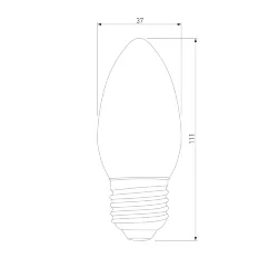 Светодиодная лампа "Свеча" C37 8W 4200K E27 BLE2716 (048383)