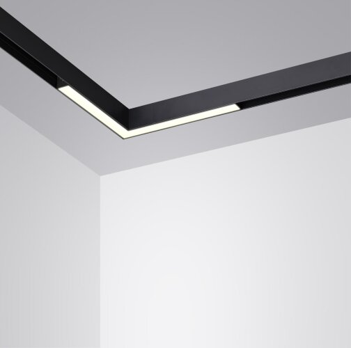 Трековый светодиодный светильник L-образный диммир. со сменой цв.температуры, пульт/Tuya Smart Life «Novotech» 359945, серия: VECTOR (крепление к треку). Фото 2.