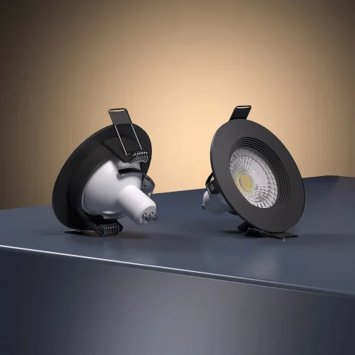 Светильник встраиваемый City GU10 черный 25054/01 - фото 3