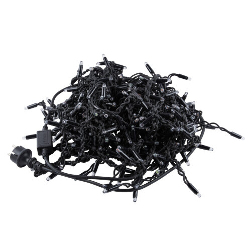 ULD-B5007-300-TBK WARM WHITE IP67 Бахрома светодиодная с эффектом мерцания, 5м, Соединяемая, 300 светодиодов, Теплый белый свет, Провод черный, TM Uniel - фото 2