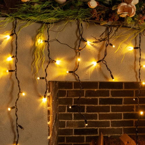 ULD-B5007-300-TBK WARM WHITE IP67 Бахрома светодиодная с эффектом мерцания, 5м, Соединяемая, 300 светодиодов, Теплый белый свет, Провод черный, TM Uniel - фото 12