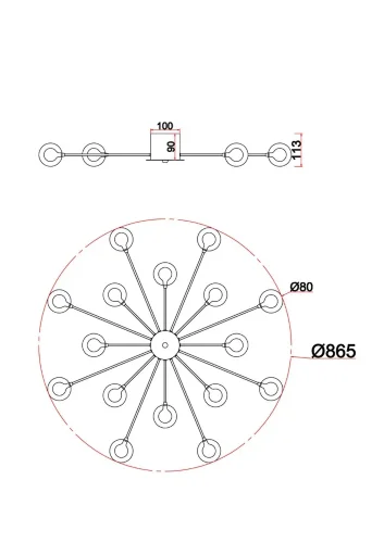 Люстра FR5242CL-16W Знаменитость G4x16 (Белый) FR5242CL-16W - фото 13