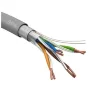 Кабель витая пара F/UTP кат.5E 4х2х24AWG solid CU PVC сер. (м) Эра Б0044688 - фото 3