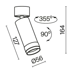 Потолочный светильник Фокус Зум / Focus Zoom 12 Вт 4000 К 15-50° (Черный) C055CL-L12W4K-Z-B