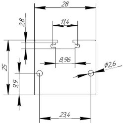Заглушка металл 2528 сталь 1 мм
