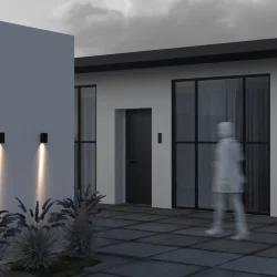 Настенный светильник Ракушка / Shell 3000K 3Вт IP 65 (Черный) O505WL-L3B3K