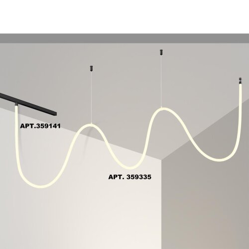 Трековый светильник "ГИБКИЙ НЕОН" для низковольтного шинопровода FLUM «Novotech» 359335, серия: RAMO (крепление к треку). Фото 2.