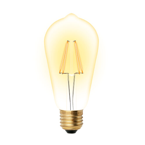 LED-ST64-5W-GOLDEN-E27 GLV22GO Лампа светодиодная Vintage, Форма конус, золотистая колба - фото 2