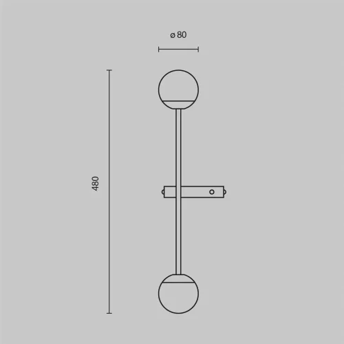 Настенный светильник (бра) Touch 3000К 13Вт (Черный) - фото 3
