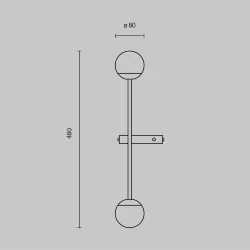 Настенный светильник (бра) Touch 3000К 13Вт (Черный)