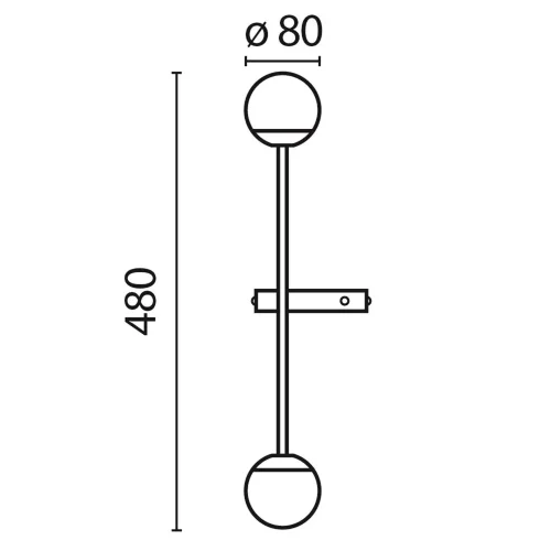 Настенный светильник (бра) Touch 3000К 13Вт (Черный) - фото 4