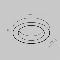 Потолочный светильники Lua 4000К 36Вт 120° (Белый)