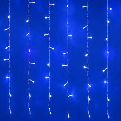 ULD-C3020-240-TTK WHITE IP44 Занавес светодиодный с эффектом мерцания, 3х2м, Соединяемый, 240 светодиодов, Белый свет, Провод прозрачный, TM Uniel - фото 2