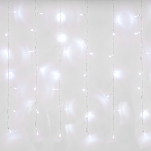 ULD-C3020-240-TTK WHITE IP44 Занавес светодиодный с эффектом мерцания, 3х2м, Соединяемый, 240 светодиодов, Белый свет, Провод прозрачный, TM Uniel - фото 3