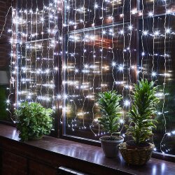 ULD-C3020-240-TTK WHITE IP44 Занавес светодиодный с эффектом мерцания, 3х2м, Соединяемый, 240 светодиодов, Белый свет, Провод прозрачный, TM Uniel