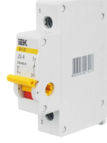 Выключатель нагрузки (мини-рубильник) 1п 25А ВН-32 KARAT IEK MNV10-1-025 - фото 8