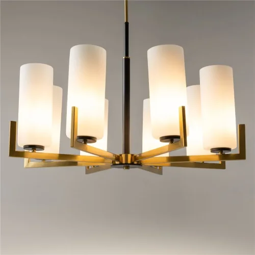 Подвесной светильник Fortano E27х8 (Черный и Латунь) - фото 8