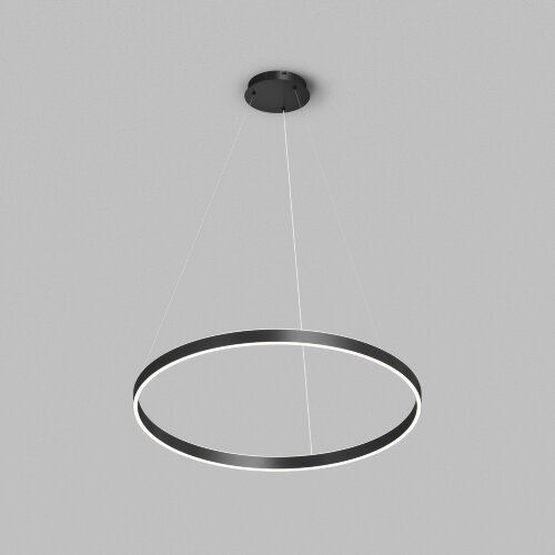 Светильник подвесной RAYDIA, 60 Вт, 3000–4000К, ?800?1500 мм, металл+акрил, черный, свет вверх/вниз.