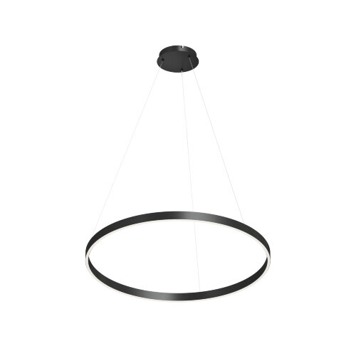 Светильник подвесной RAYDIA, 60 Вт, 3000–4000К, ?800?1500 мм, металл+акрил, черный, свет вверх/вниз. Фото 5