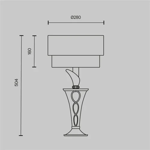 Настольный светильник Lillian E27х1 60Вт (Бронза) - фото 11