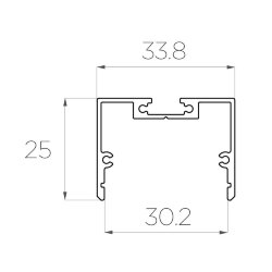 Профиль накладной алюминиевый LC-LP-2534-2 Anod