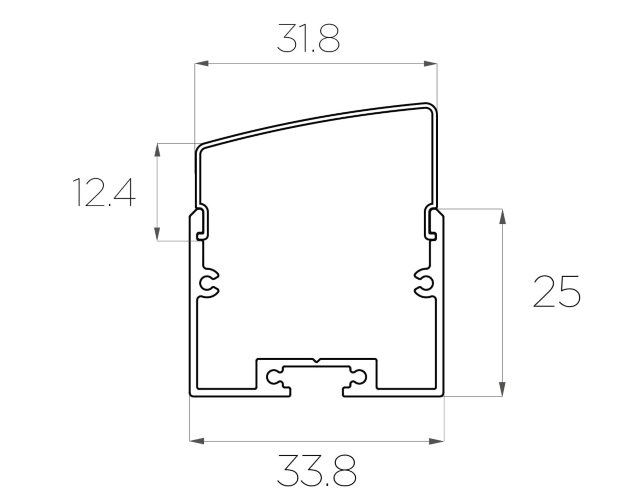 Профиль накладной алюминиевый LC-LP-2534-2 Anod - фото 5