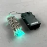 Гирлянда Нить на Батарейках с Таймером 10м Аква, 100 LED, Провод Прозрачный Силикон, IP65. Фото 1.