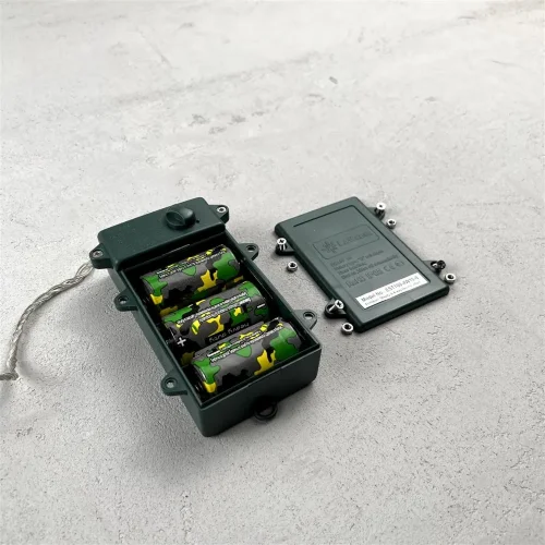 Гирлянда Нить на Батарейках с Таймером 10м Аква, 100 LED, Провод Прозрачный Силикон, IP65. Фото 2.