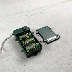 Гирлянда Нить на Батарейках с Таймером 10м Аква, 100 LED, Провод Прозрачный Силикон, IP65