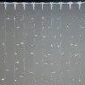 Гирлянда Занавес 2 x 2 м Тепло-Белый 220В, 400 LED, Провод Прозрачный ПВХ, IP54. Фото 1.