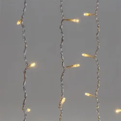 Гирлянда Занавес 2 x 2 м Тепло-Белый 220В, 400 LED, Провод Прозрачный ПВХ, IP54