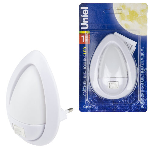 DTL-314 Огонек/White Светильник-ночник. Механический выключатель. Белый. ТМ Uniel - фото