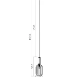 Подвесной светильник Freya FR8013PL-01AM (Латунь)