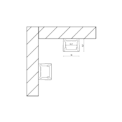 Накладной алюминиевый профиль Design LED LS1613, 2500 мм, белый, LS.1613-W-R 010364