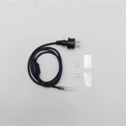 Установочный Комплект для Светодиодного Дюралайта 220V Ø13 мм, Черный