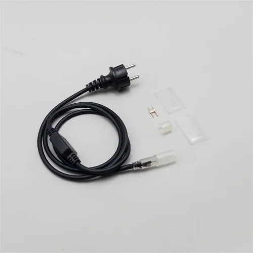 Установочный Комплект для Светодиодного Дюралайта 220V Ø13 мм, Черный. Фото 2.