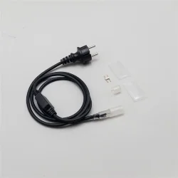 Установочный Комплект для Светодиодного Дюралайта 220V Ø13 мм, Черный