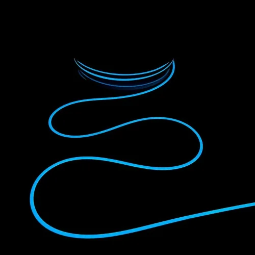 Односторонний Гибкий Неон 6х12мм Небесно-Голубой 12В, IP65. Фото 3.