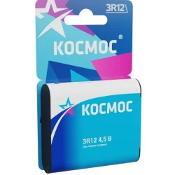 Элемент питания солевой 'квадрат' 3R12 1BL (блист.1шт) Космос KOC3R121BL