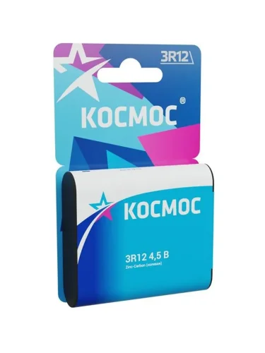 Элемент питания солевой 'квадрат' 3R12 1BL (блист.1шт) Космос KOC3R121BL - фото