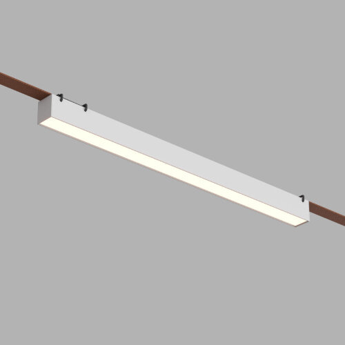 DK5576-WH Cветильник для трека-ремня Belty, серия Linear, со светодиодом, L642*W40*H45мм, 48V DC, 24W, RA90, 120°, 4000K, IP20, белый, алюминий.